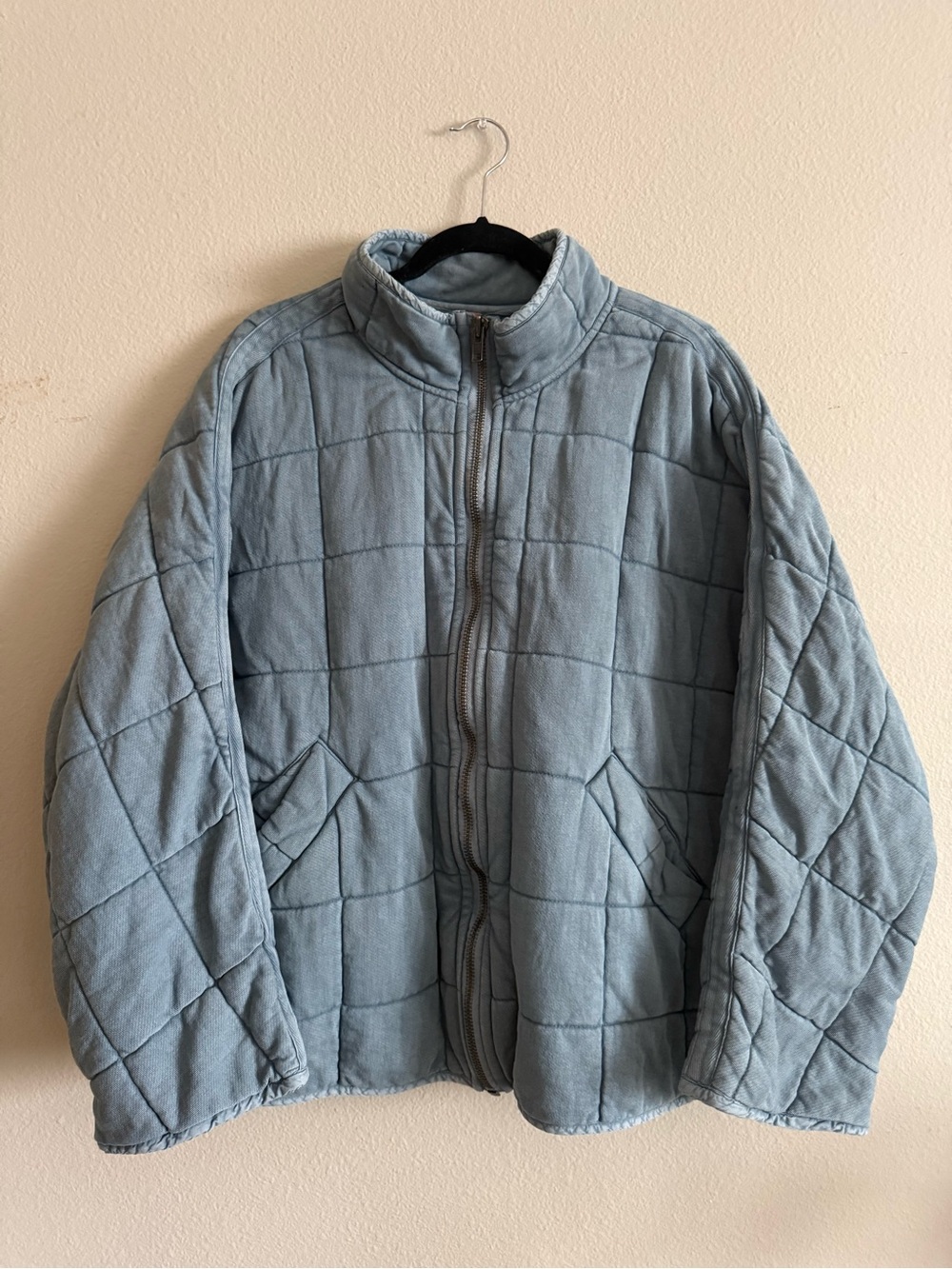 FREE PEOPLE Dolman Quilted Jacket in Silver Lining Size Small - Picture 6 of 10